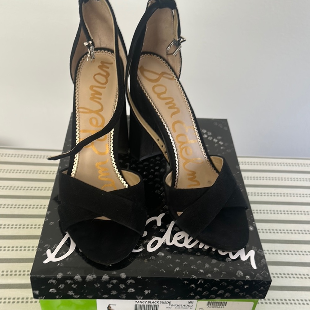 Sam Edelman Black Suede Heels